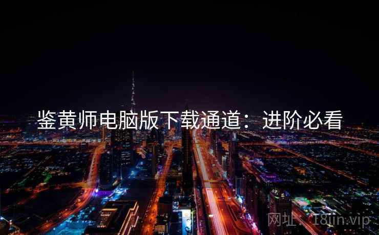 鉴黄师电脑版下载通道：进阶必看